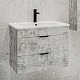Grossman Тумба с раковиной Кросс 65 подвесная бетон – картинка-10